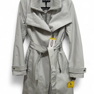 Halston Heritage Women's Light Gray Trench Coat